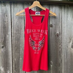 Y2K Daytona bike week bejeweled tank top